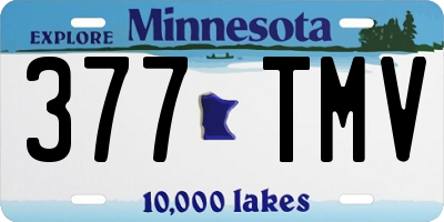 MN license plate 377TMV