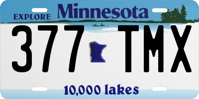 MN license plate 377TMX