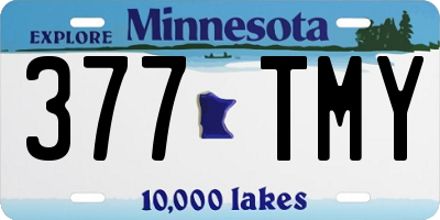 MN license plate 377TMY