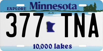 MN license plate 377TNA