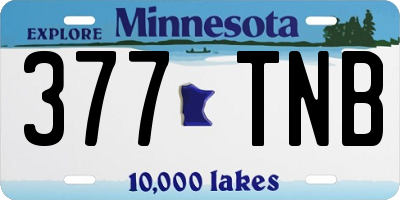 MN license plate 377TNB