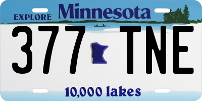 MN license plate 377TNE
