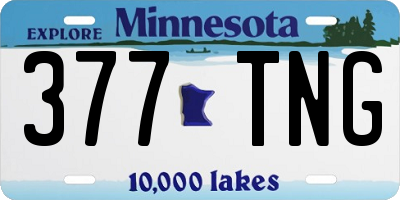 MN license plate 377TNG