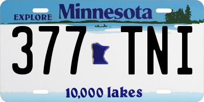MN license plate 377TNI