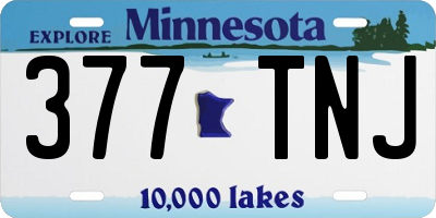 MN license plate 377TNJ