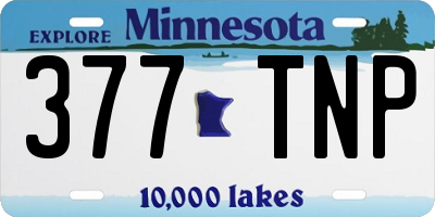 MN license plate 377TNP