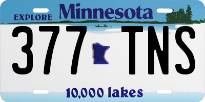 MN license plate 377TNS