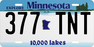 MN license plate 377TNT