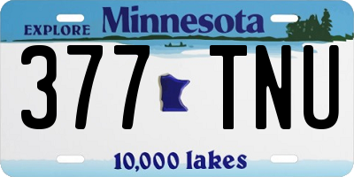 MN license plate 377TNU