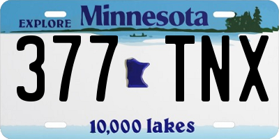 MN license plate 377TNX