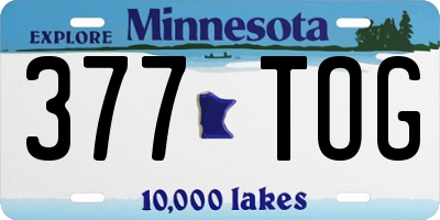 MN license plate 377TOG