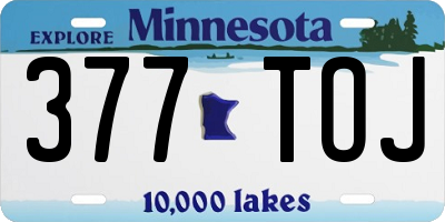 MN license plate 377TOJ