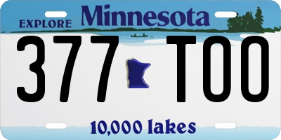 MN license plate 377TOO