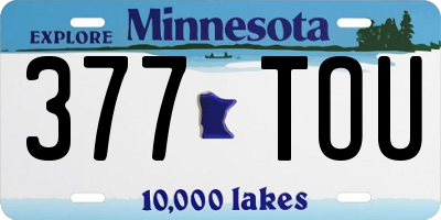 MN license plate 377TOU