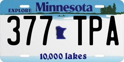 MN license plate 377TPA