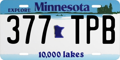 MN license plate 377TPB