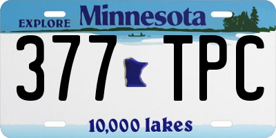 MN license plate 377TPC