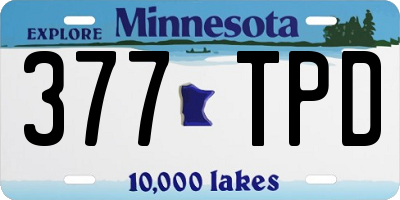 MN license plate 377TPD