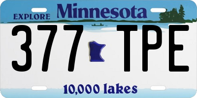 MN license plate 377TPE