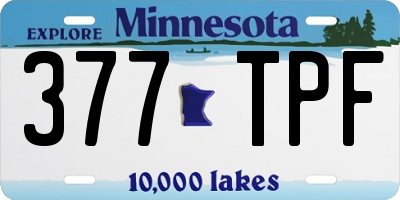 MN license plate 377TPF