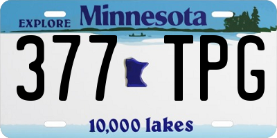 MN license plate 377TPG