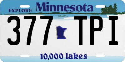 MN license plate 377TPI