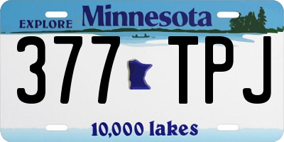 MN license plate 377TPJ