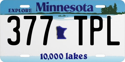 MN license plate 377TPL