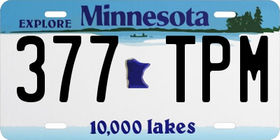MN license plate 377TPM