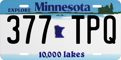 MN license plate 377TPQ