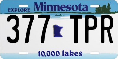 MN license plate 377TPR
