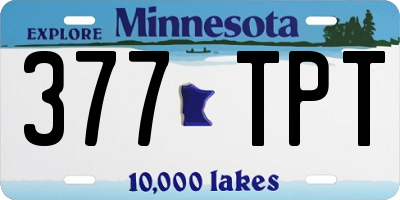 MN license plate 377TPT