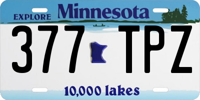 MN license plate 377TPZ