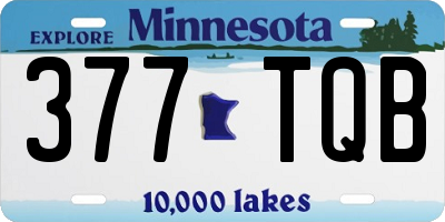 MN license plate 377TQB