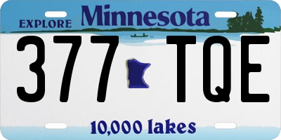 MN license plate 377TQE