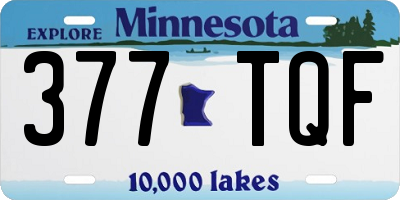MN license plate 377TQF