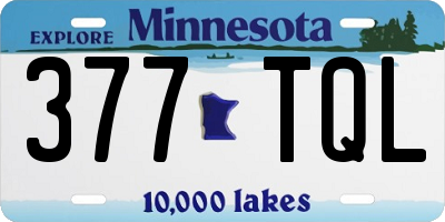 MN license plate 377TQL