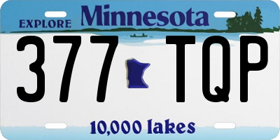 MN license plate 377TQP