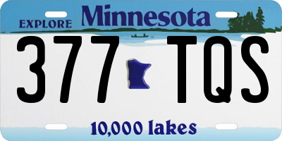MN license plate 377TQS