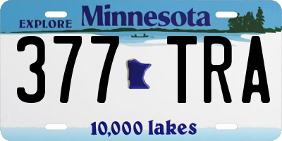 MN license plate 377TRA