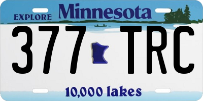 MN license plate 377TRC