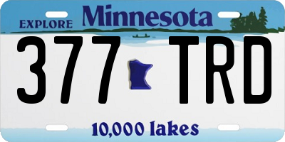 MN license plate 377TRD