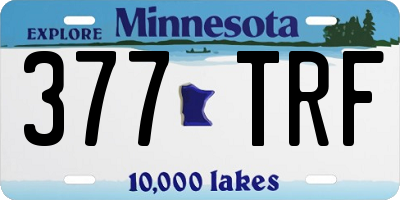 MN license plate 377TRF