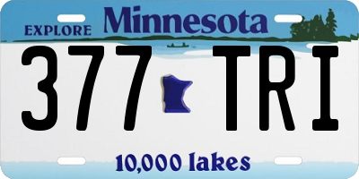 MN license plate 377TRI