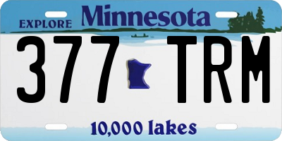 MN license plate 377TRM