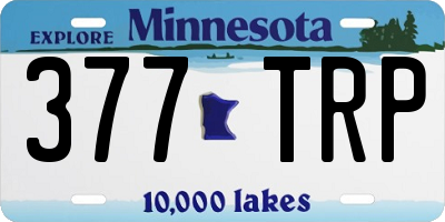 MN license plate 377TRP