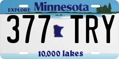MN license plate 377TRY