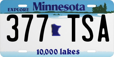 MN license plate 377TSA