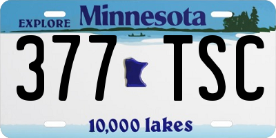 MN license plate 377TSC