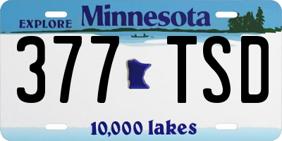 MN license plate 377TSD